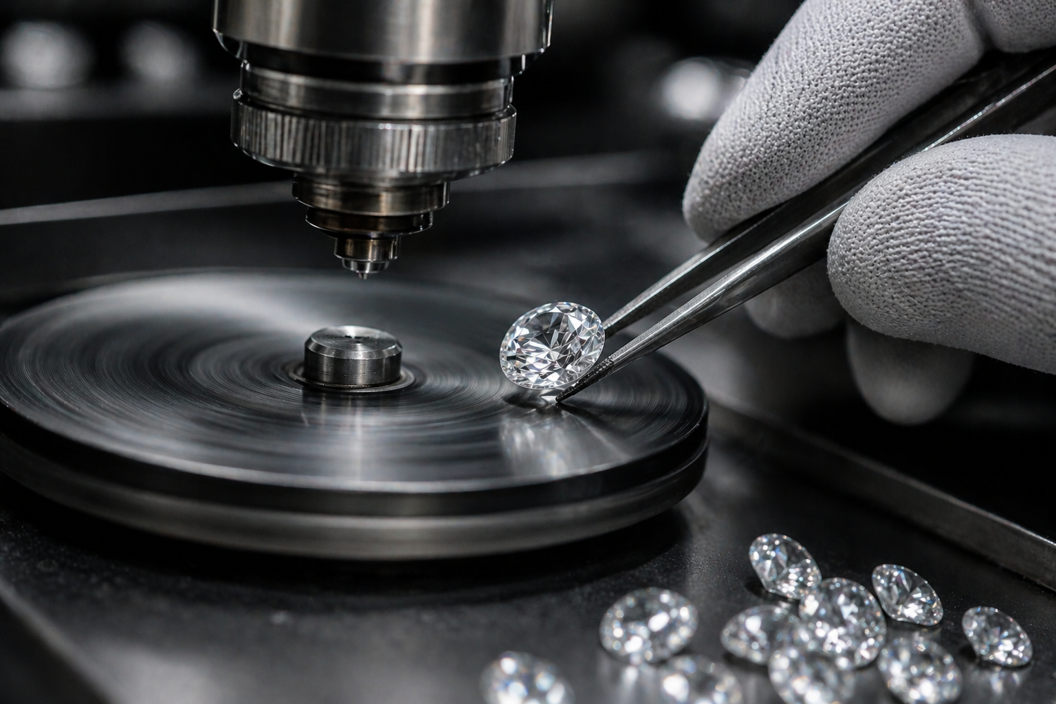 A diamond being polished, representing the refinement and development of leadership potential in senior executives