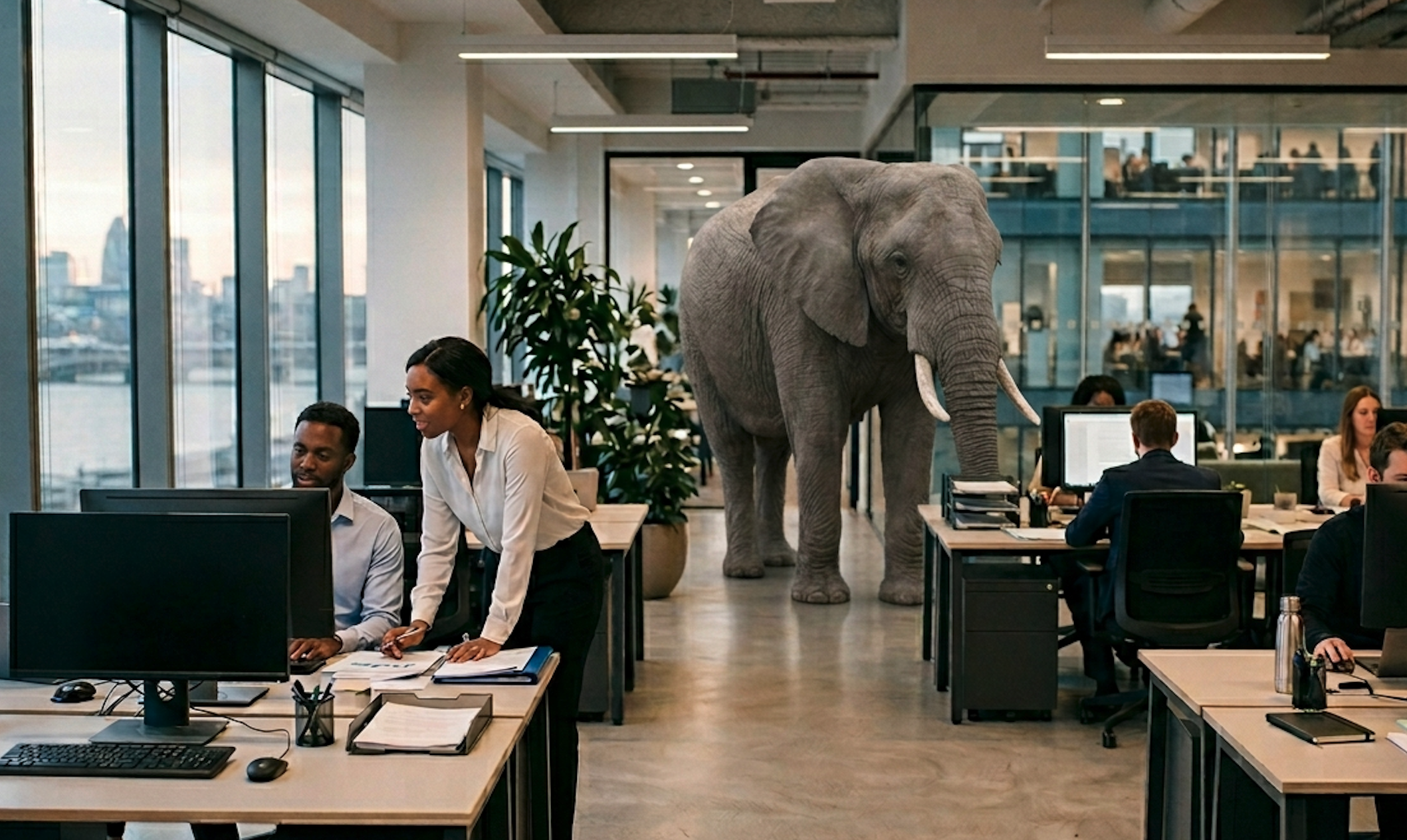 Hiring manager reviewing a new employee — Yellow Bricks Recruitment Pilot to Perm